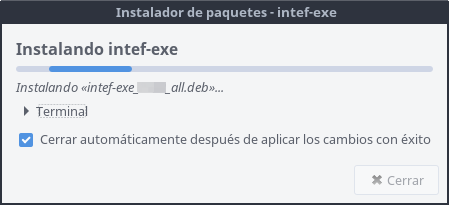 Instalando intef-exe. Licencia CC(BY-NC-SC)
