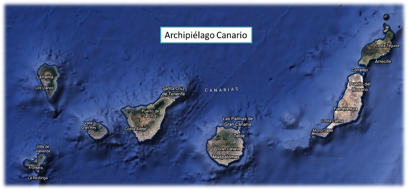 Islas Canarias desde el satélite