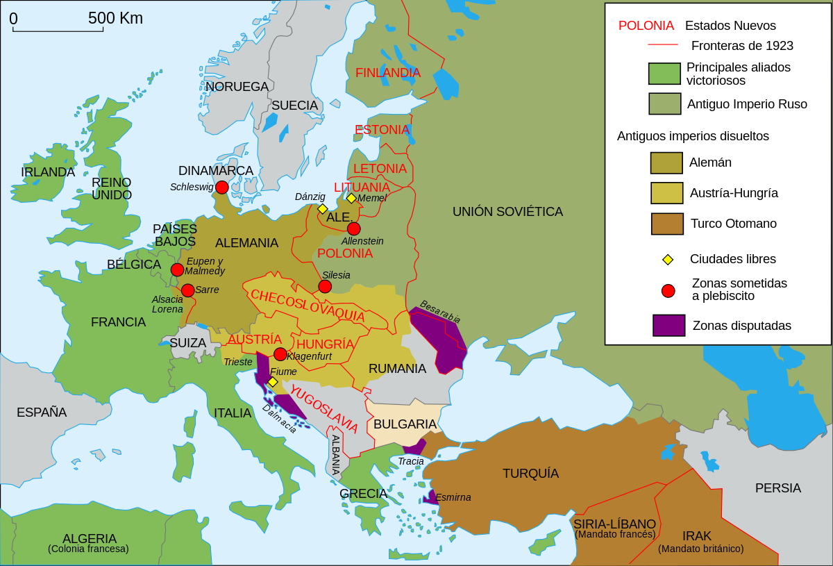 Mapa de Europa eb 1945