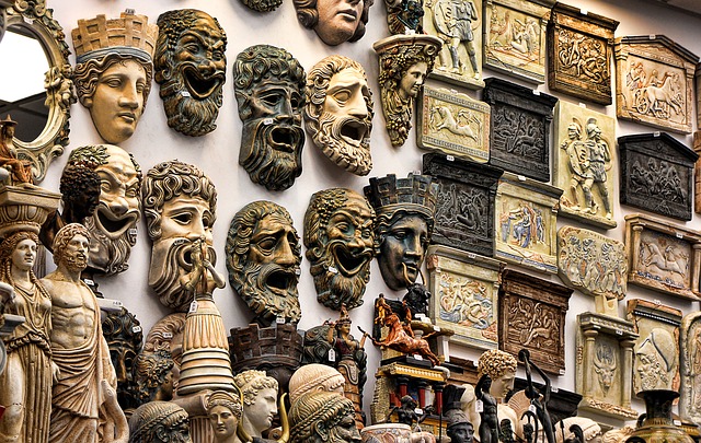 Recuerdos de Grecia. Colección de máscaras griegas
