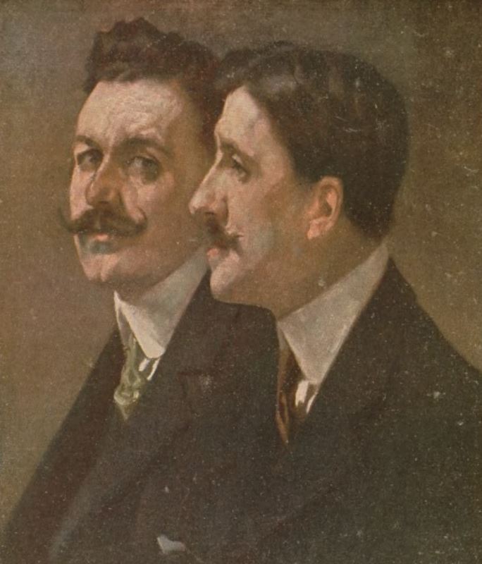 Hermanos Álvarez Quintero pintados por Emilio Sala