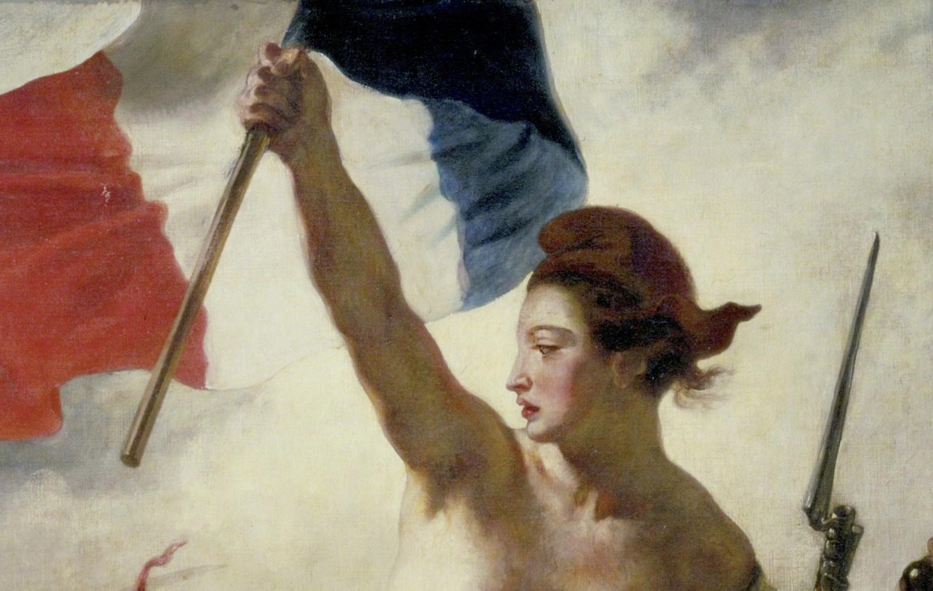 Delacroix, La libertad guiando al pueblo (recorte).