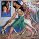 Maruja Mallo, Mujer con cabra, 1927.
