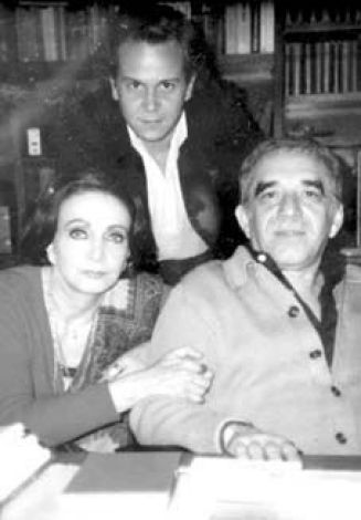 María Luisa Elío, Jomí García-Ascot y Gabriel García Márquez