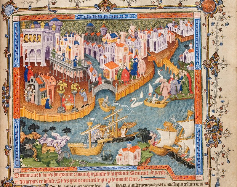 Marco Polo leaving Venice