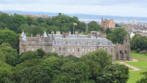 Edinburgh Holyrood Palace from Holyrood Park