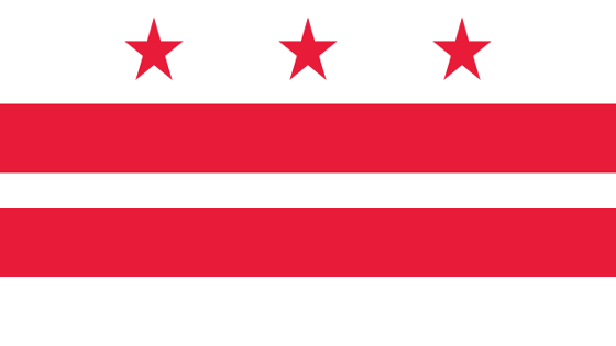 The flag of the District of Columbia.